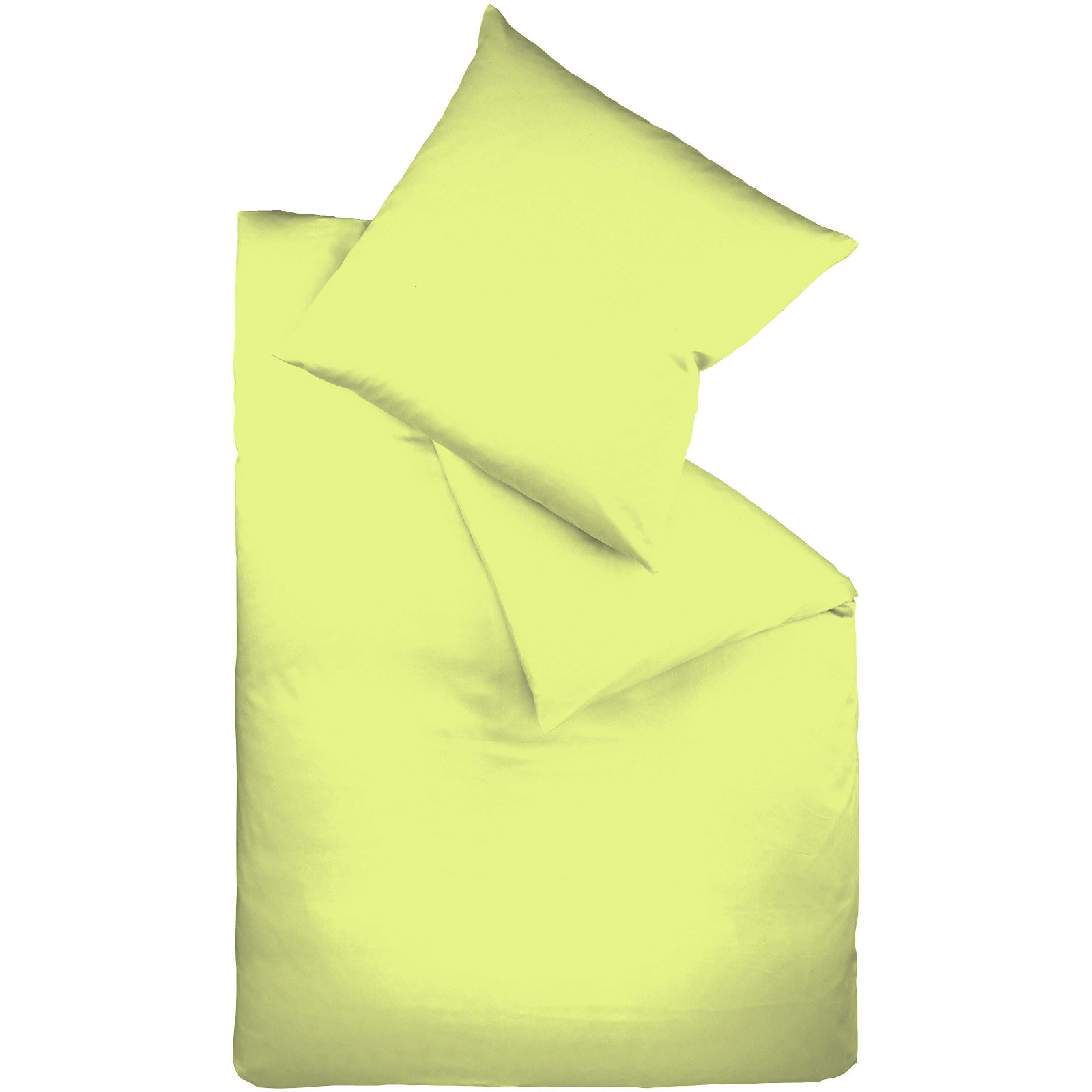 Fleuresse Mako-Satin-Bettwäsche Colours, apfelgrün