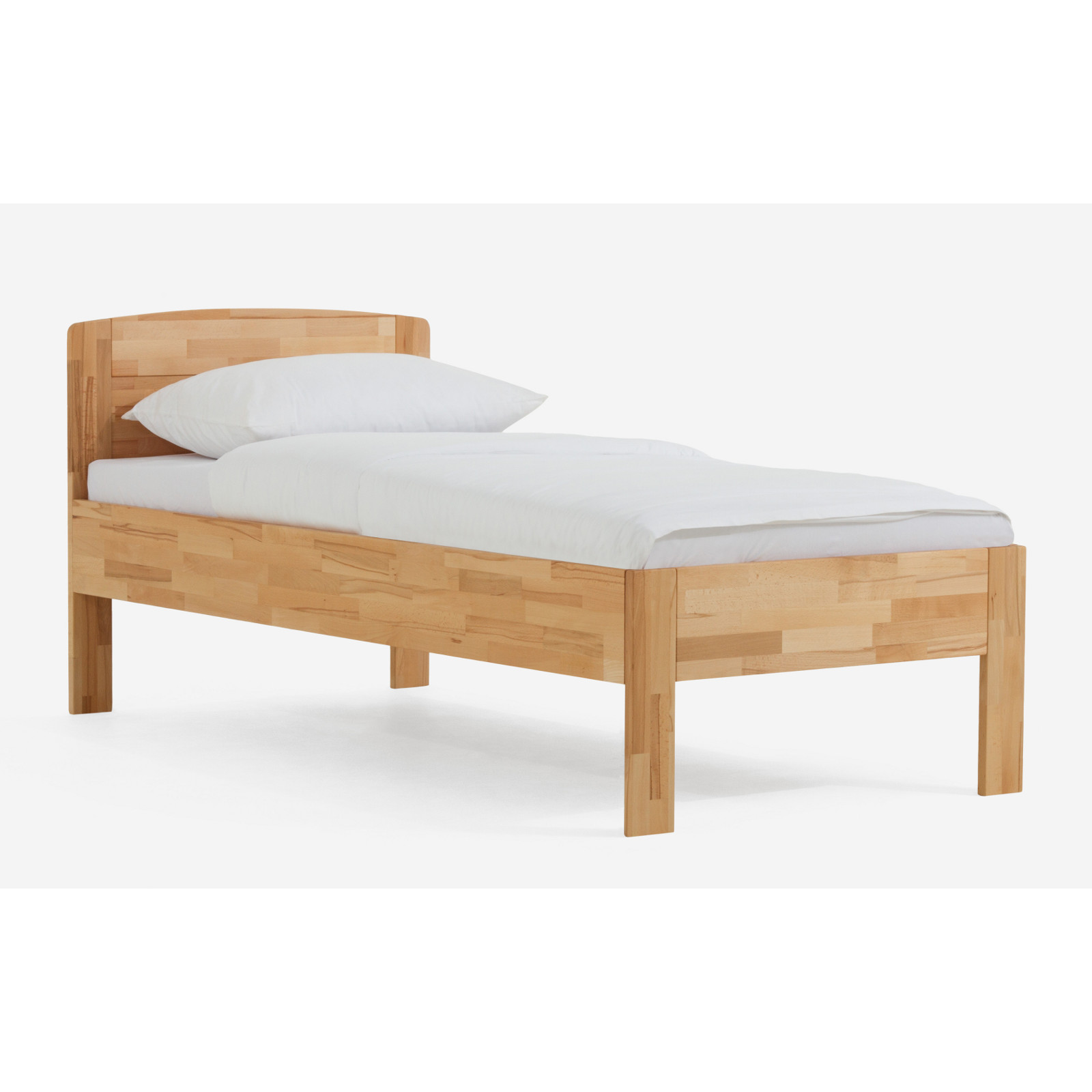 Dico Wildeiche Massivholz Einzelbett  Komfortbett Seniorenbett 430.03 Wildeiche honig geölt