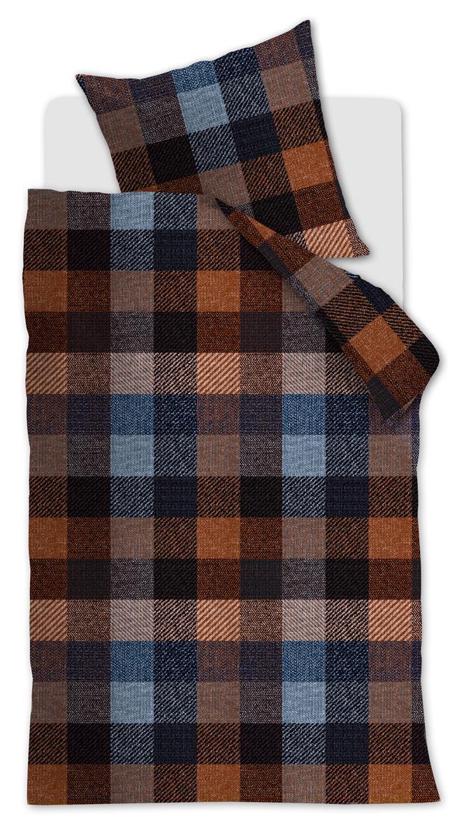 Beddinghouse Beckett Blue Biber-Bettwäsche 155 x 220 cm