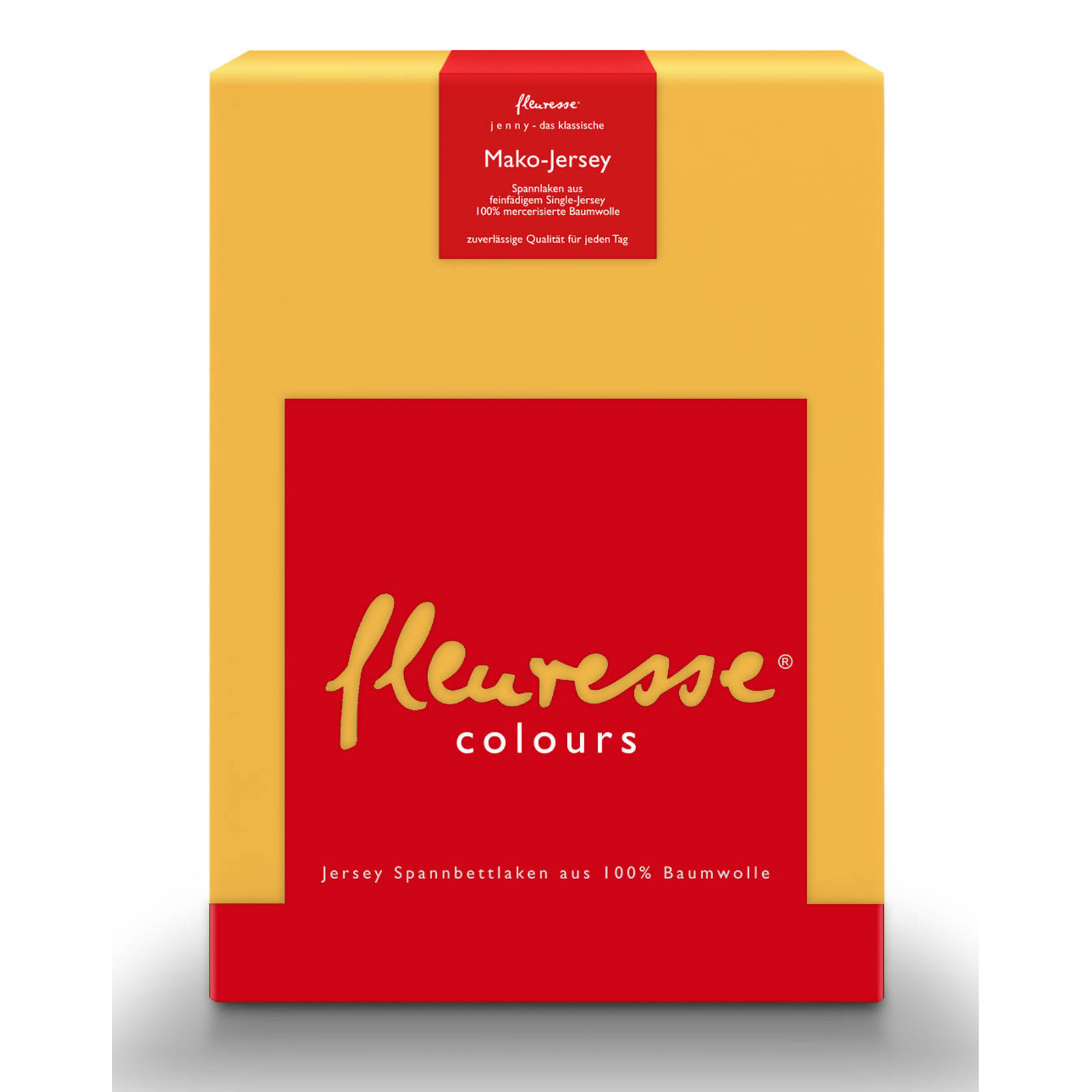 Fleuresse Mako-Jersey-Spannlaken Jenny C Farbe sonne 2349 Größe 100x200 cm