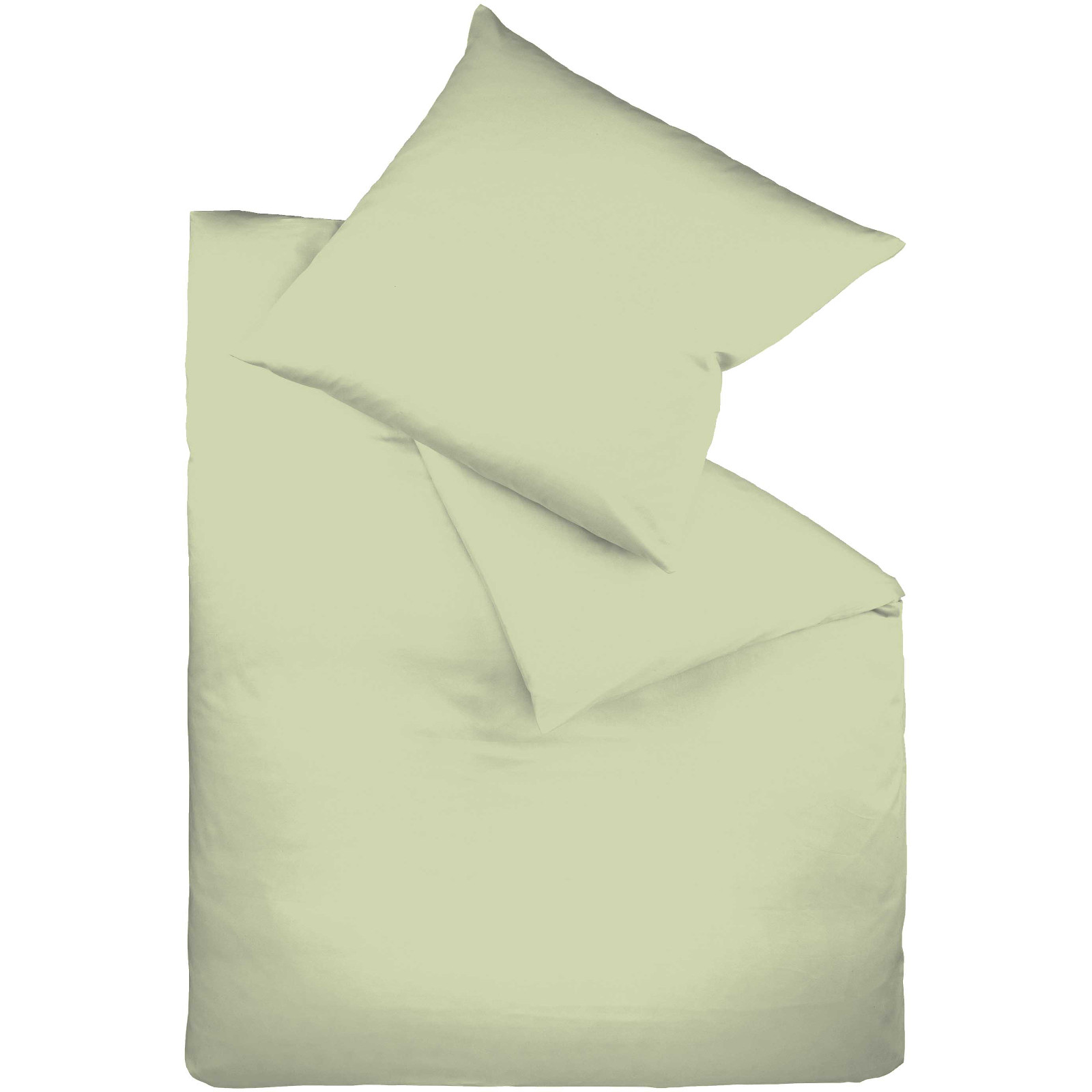 Fleuresse Mako-Satin-Bettwäsche Colours, jadegrün