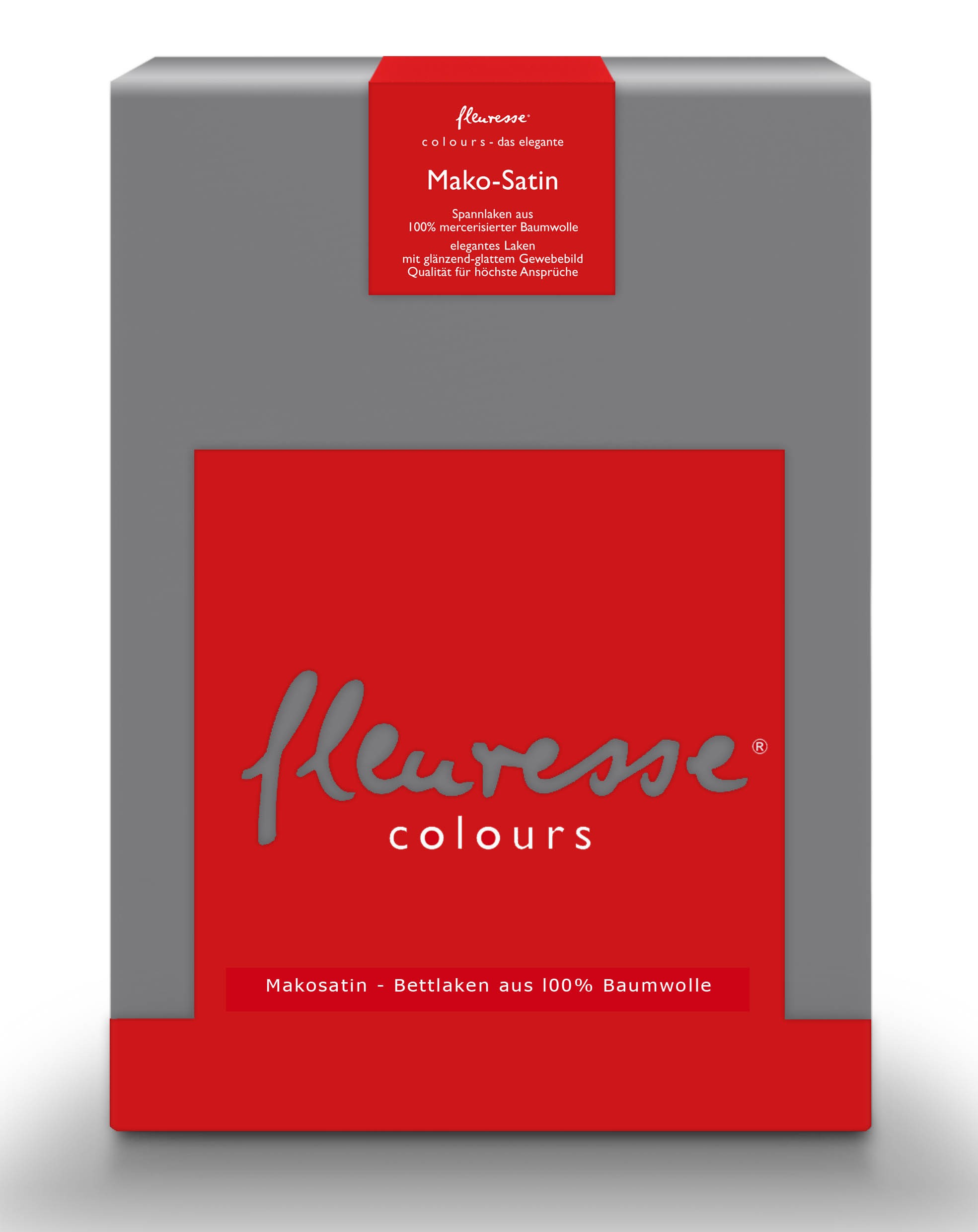 Fleuresse Colours steingrau 140x200 cm, Mako-Satin-Spannlaken