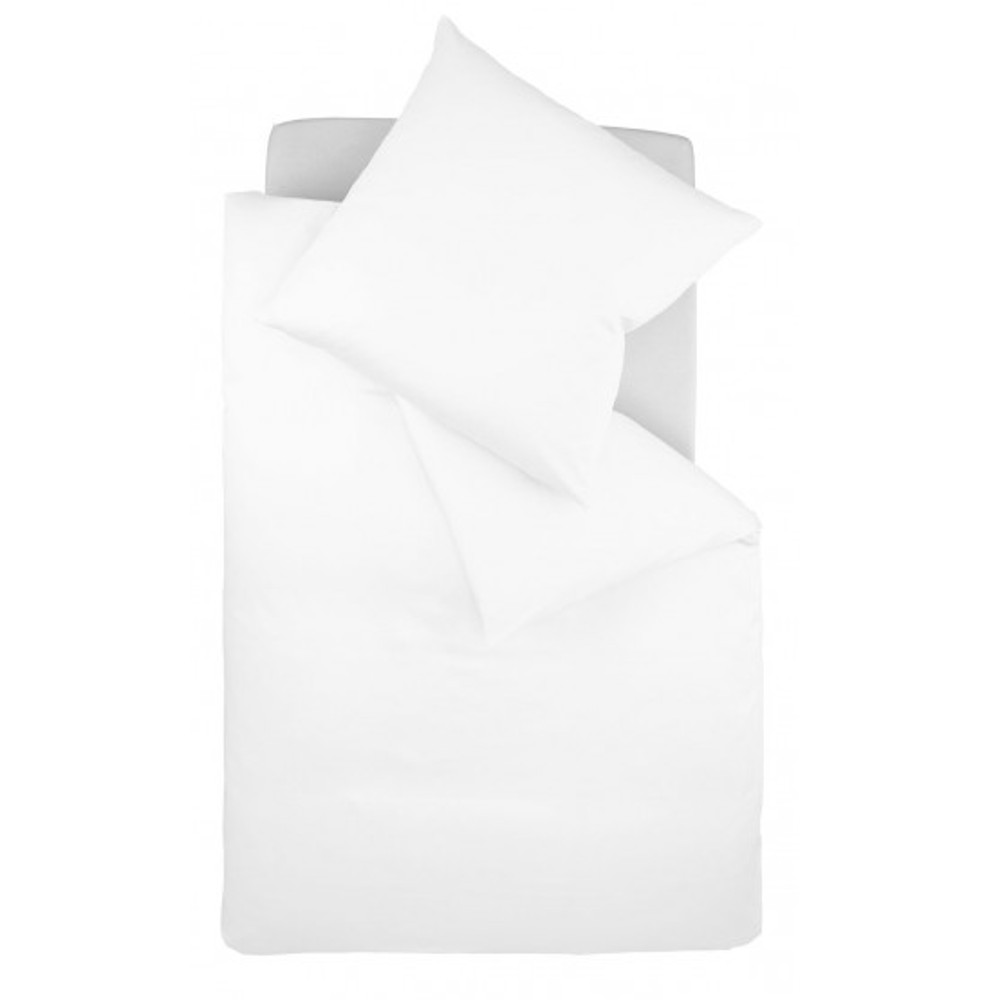 Fleuresse Mako-Satin-Bettwäsche Colours, Größe 155x200 cm, weiß