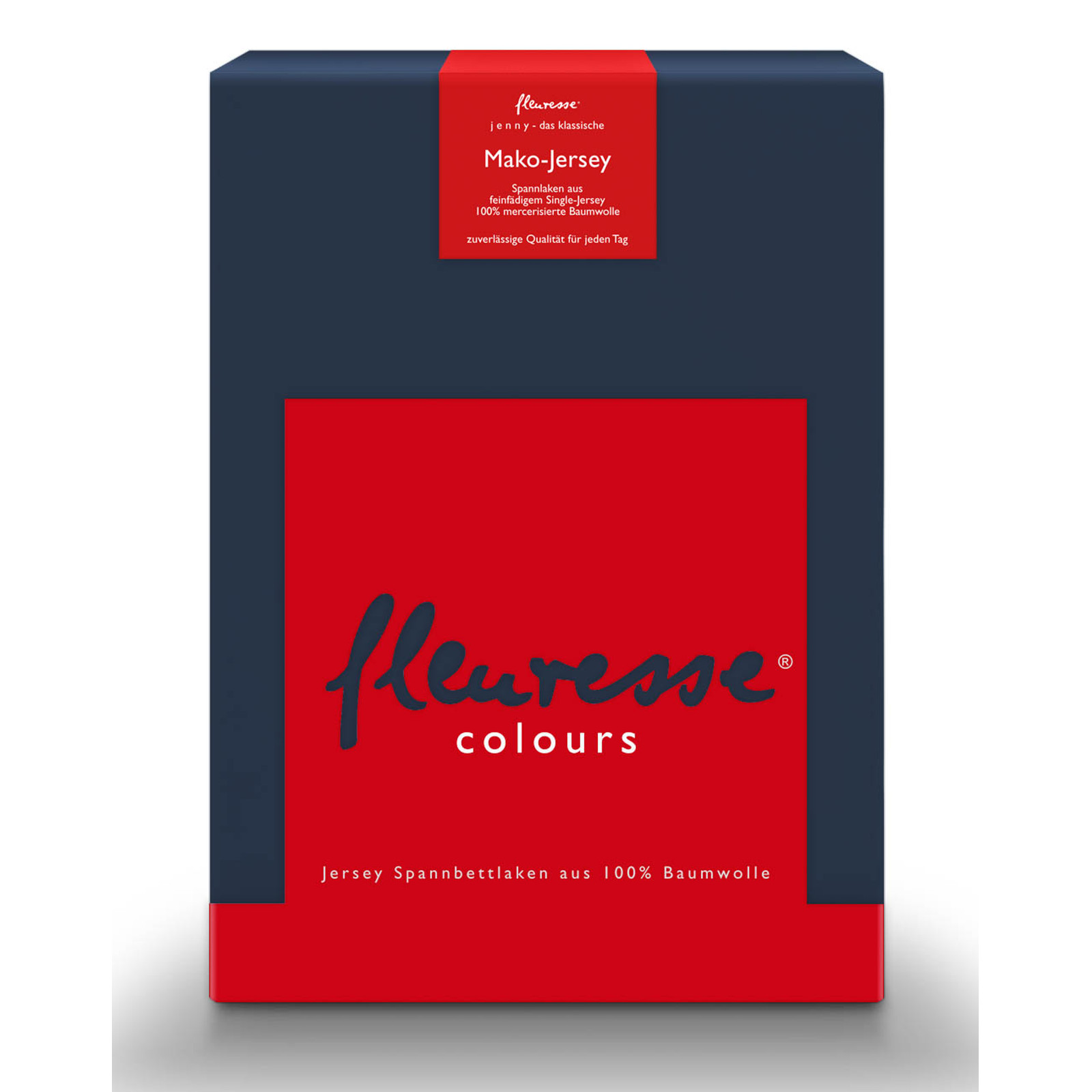 Fleuresse Jenny C 120x200 cm, Mako-Jersey-Spannlaken nachtblau