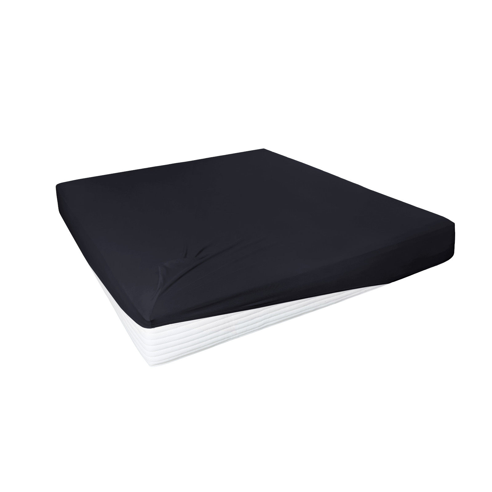 Hahn Haustextilien Elasthan-Feinjersey-Spannlaken Royal Größe 140-160 x 200-220 cm schwarz