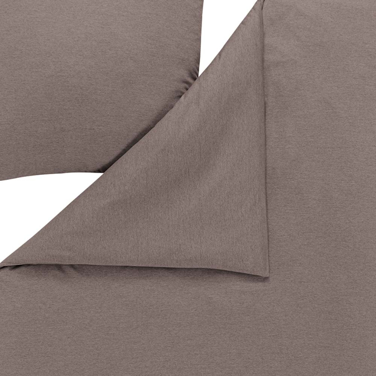 Estella Takoma taupe 155x220 cm, Mako-Interlock-Jersey-Bettwäsche