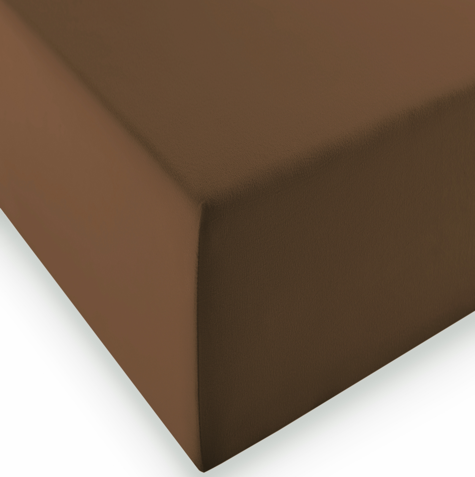 Fleuresse Comfort XL 180x200 cm dunkles zartbitter, Boxspring- und Wasserbetten Jersey-Spannlaken