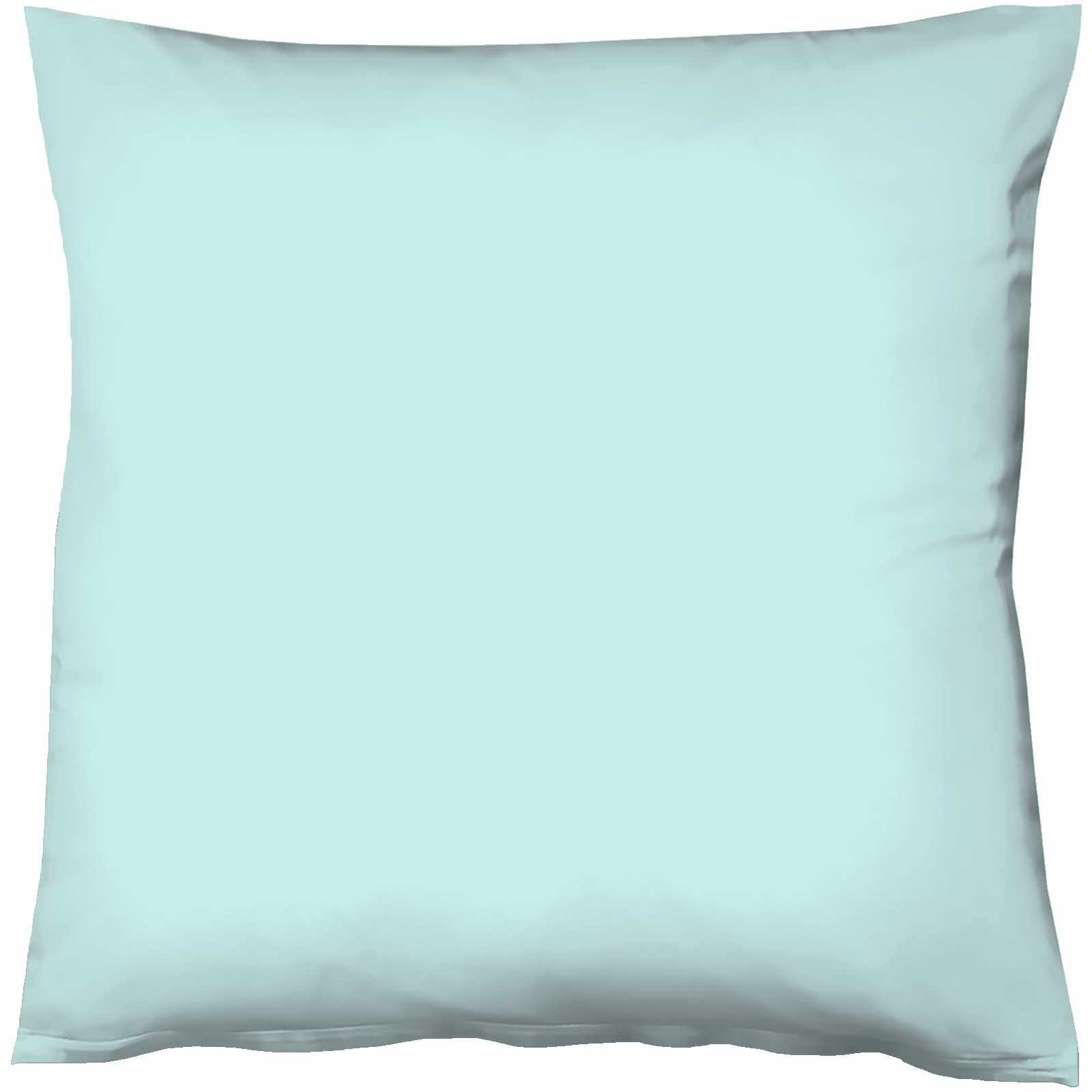 1x Fleuresse Mako-Satin-Kissenbezug Colours, eisblau