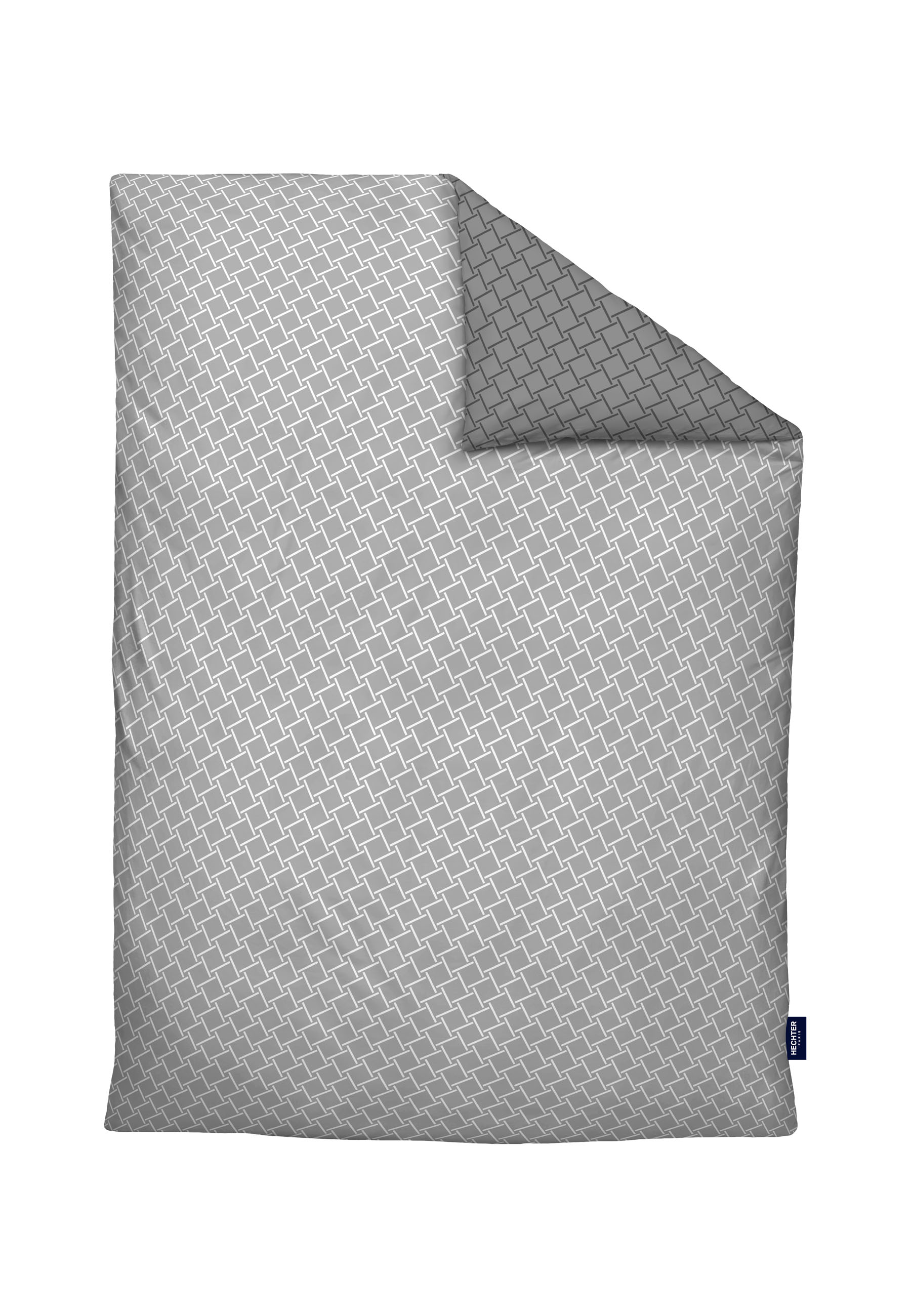 Biberna Satin 155 x 220 cm + 80 x 80 cm, silber/grau