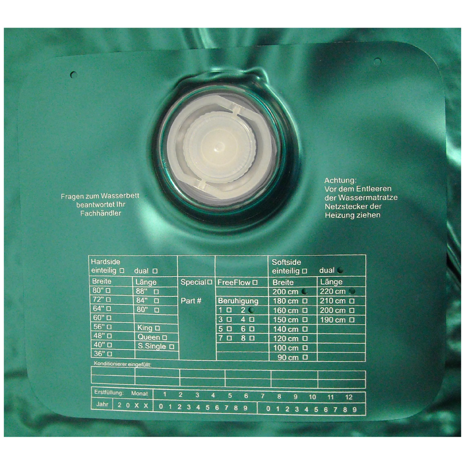 ABBCO eezy Wassermatratze - Wasserkern Uno Softside F0, 200 x 160 cm