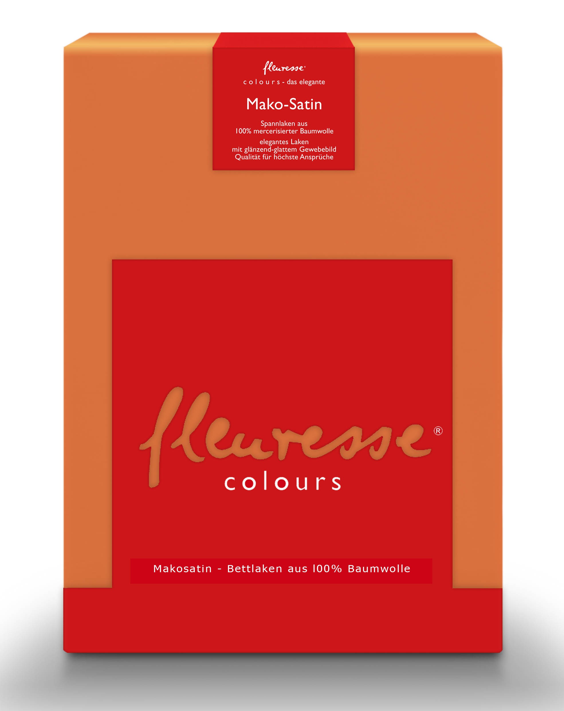 Fleuresse Mako-Satin-Spannlaken Colours, terra
