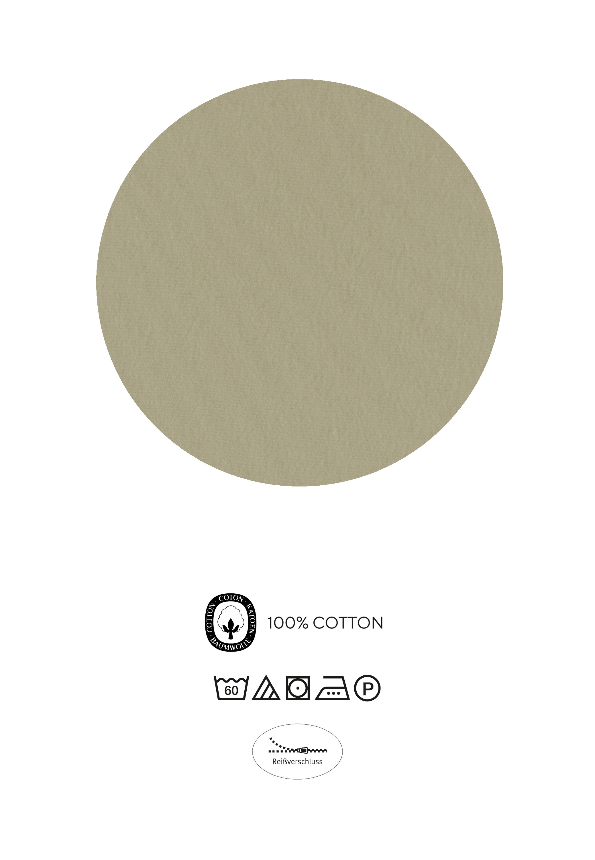 Biberna Karo 135x200 cm+80x80 cm, Feinbiber Bettwäsche taupe