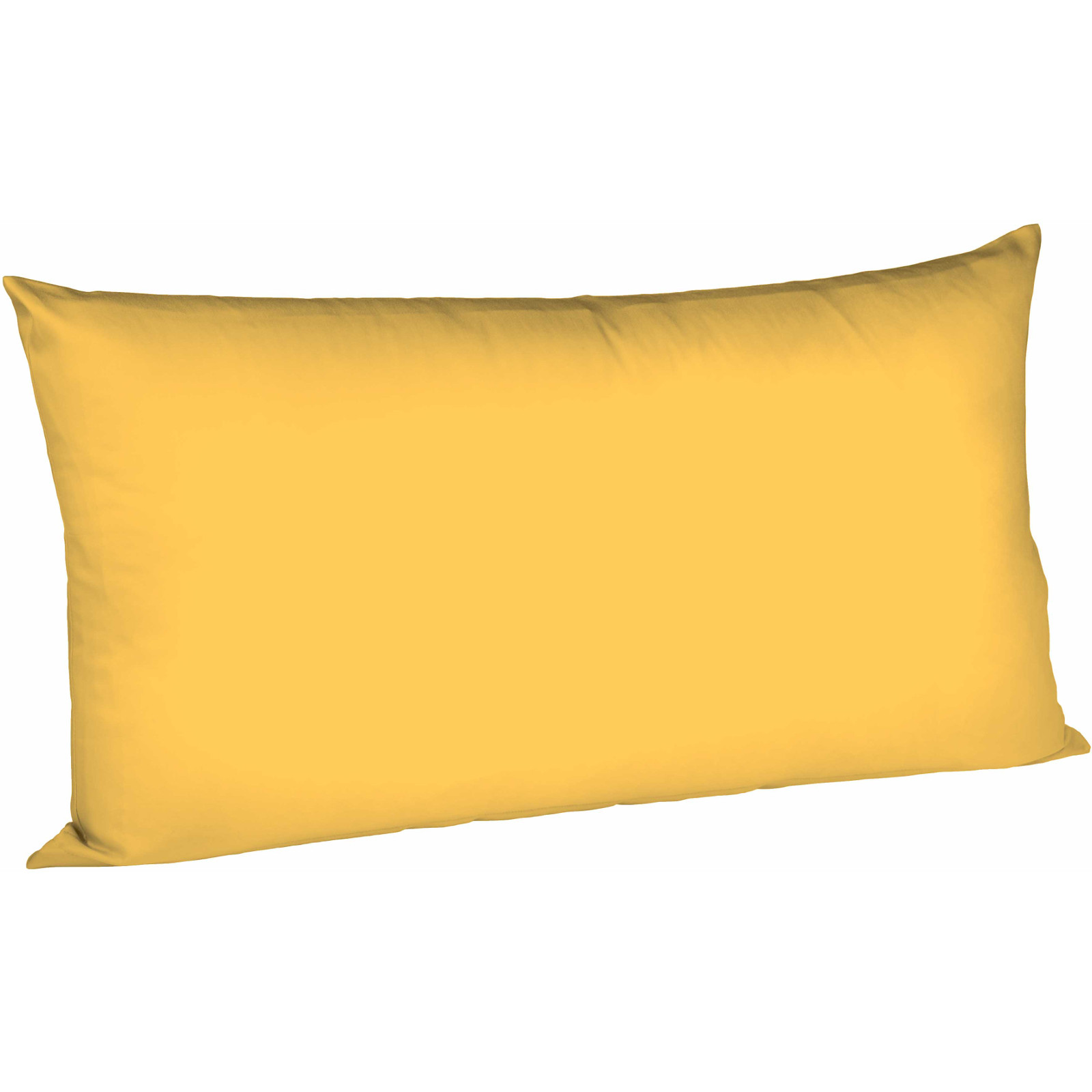 1x Fleuresse Mako-Satin-Kissenbezug Colours 40x80 cm, sonne