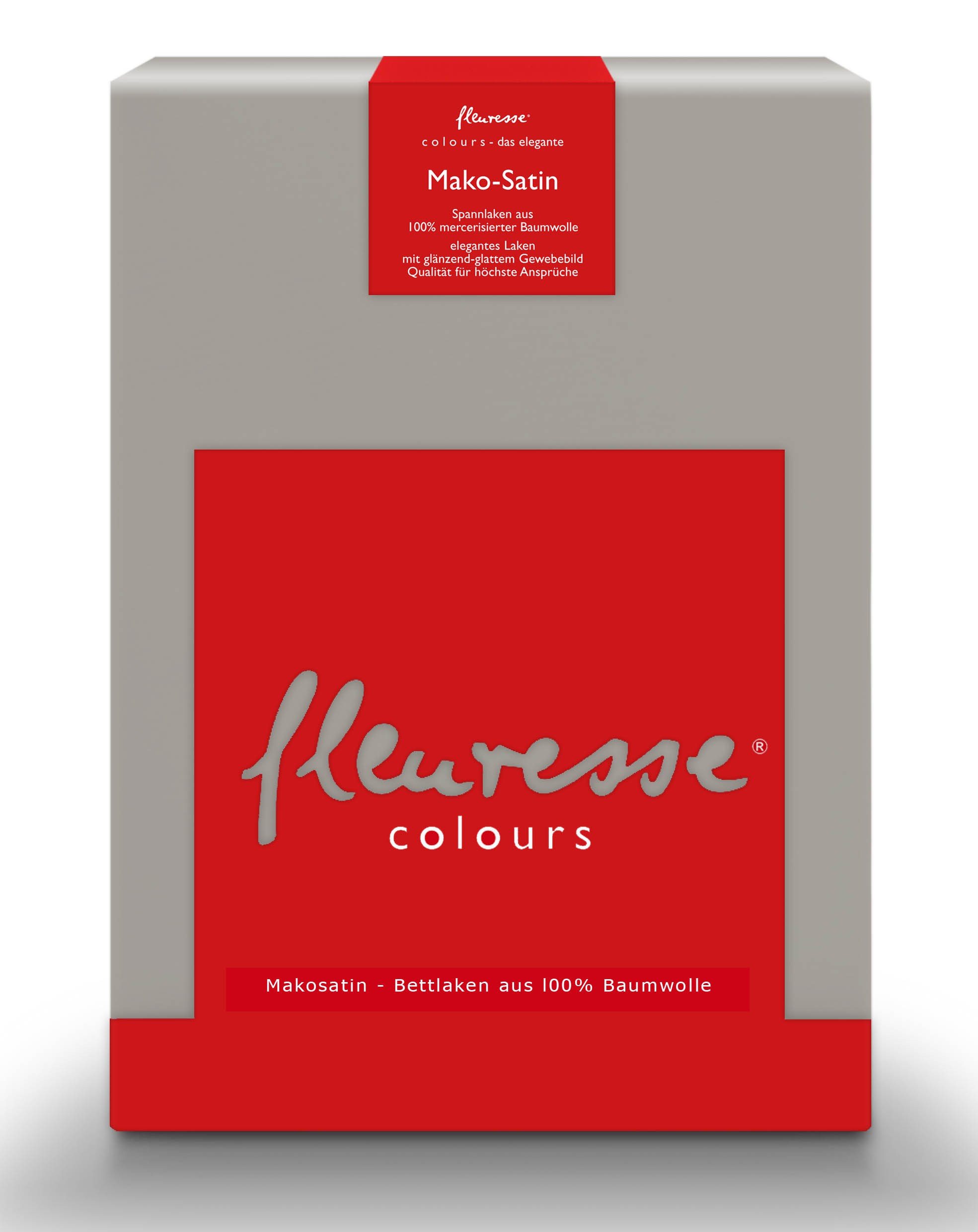 Fleuresse Mako-Satin-Spannlaken Colours, grau