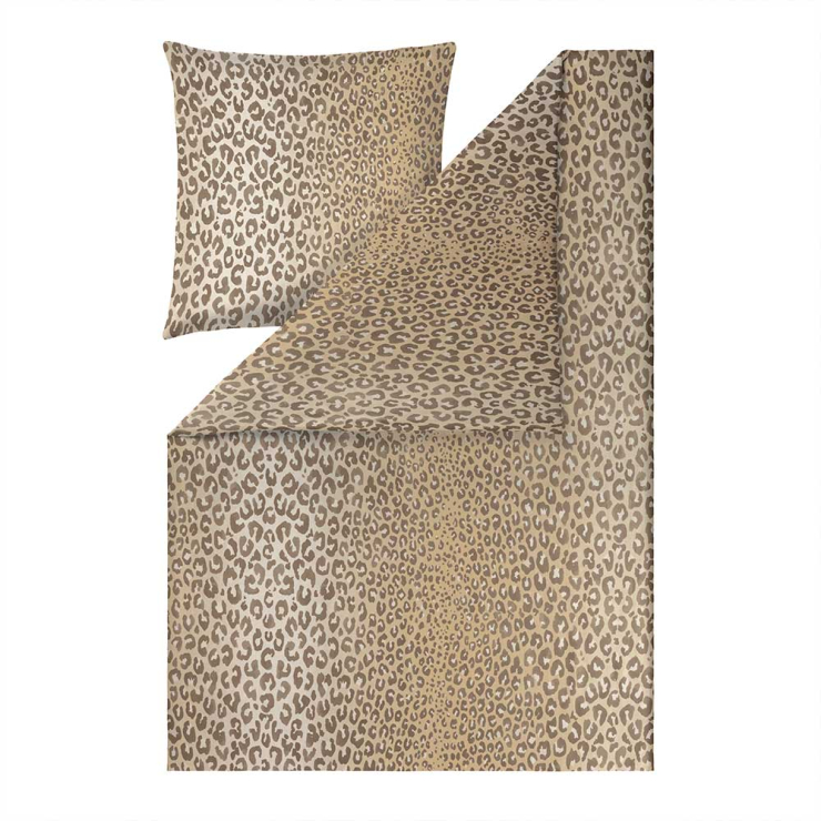 Estella Mako-Satin Impulse Bettwäsche Lionel, 155 x 220 cm, beige