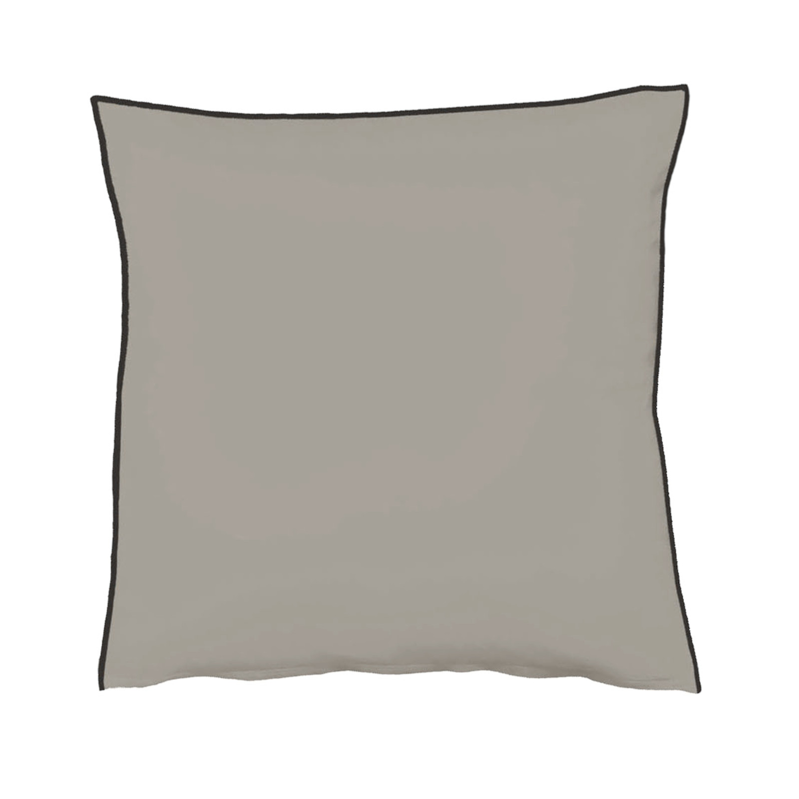 Fleuresse Black Premium Schweizer Satin Bettwäsche mit 3 seitiger Paspel, Uni stahl