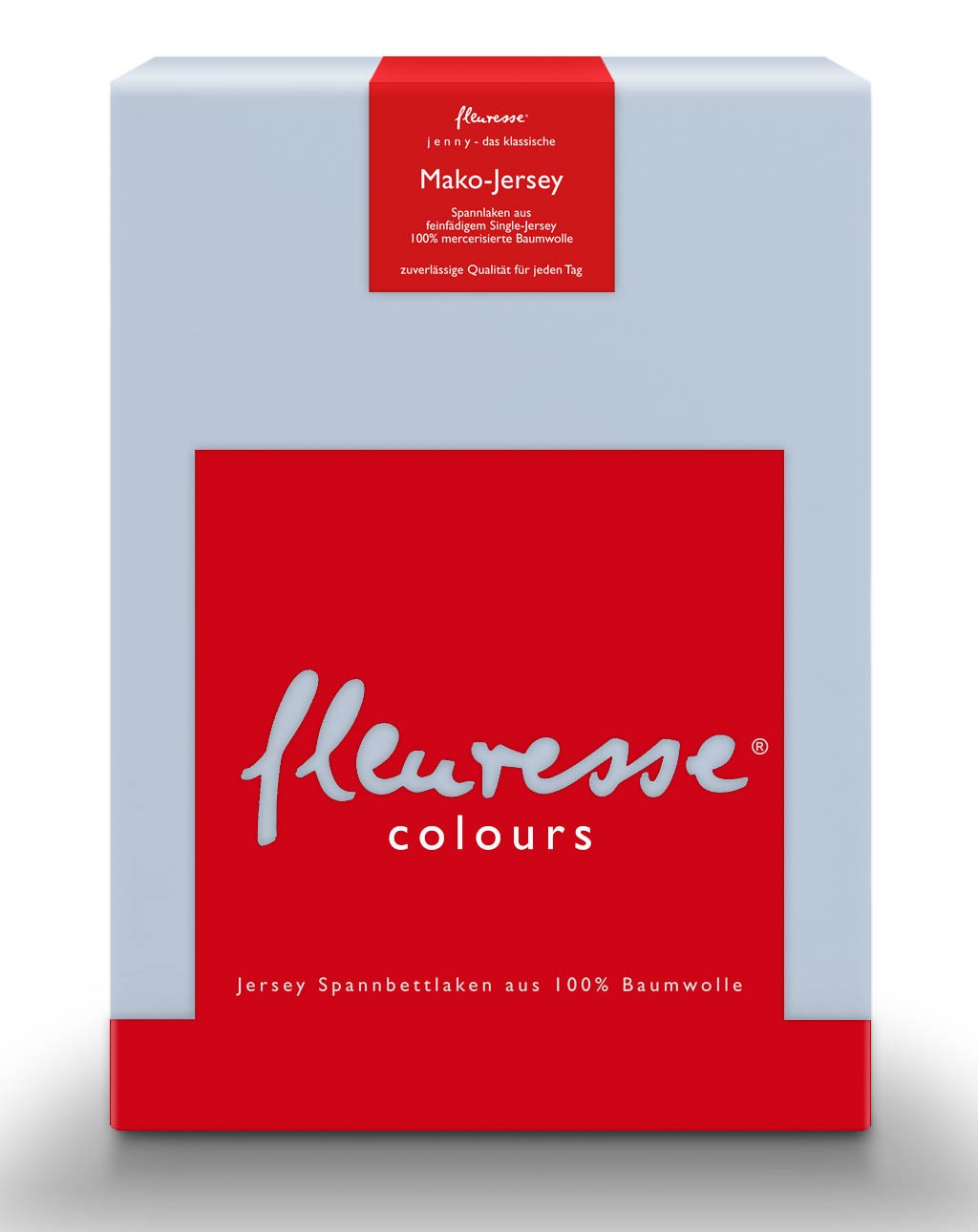 Fleuresse Jenny C 100x200 cm, Mako-Jersey-Spannlaken bleu