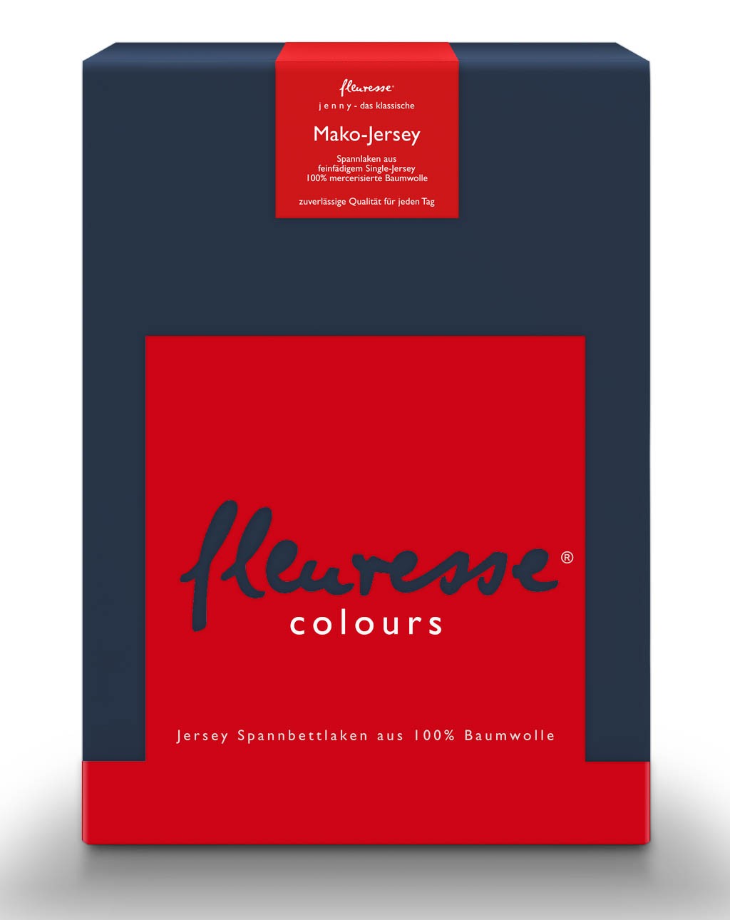 Fleuresse Jenny C 100x200 cm, Mako-Jersey-Spannlaken nachtblau