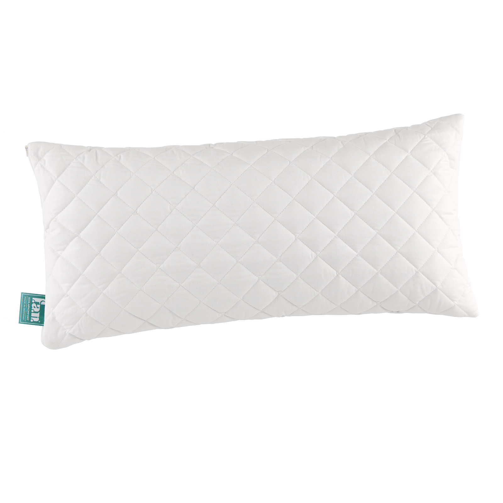 fan Kopfkissen Hohlfaserfüllung mit kbA Baumwollbezug gesteppt 40x80 cm