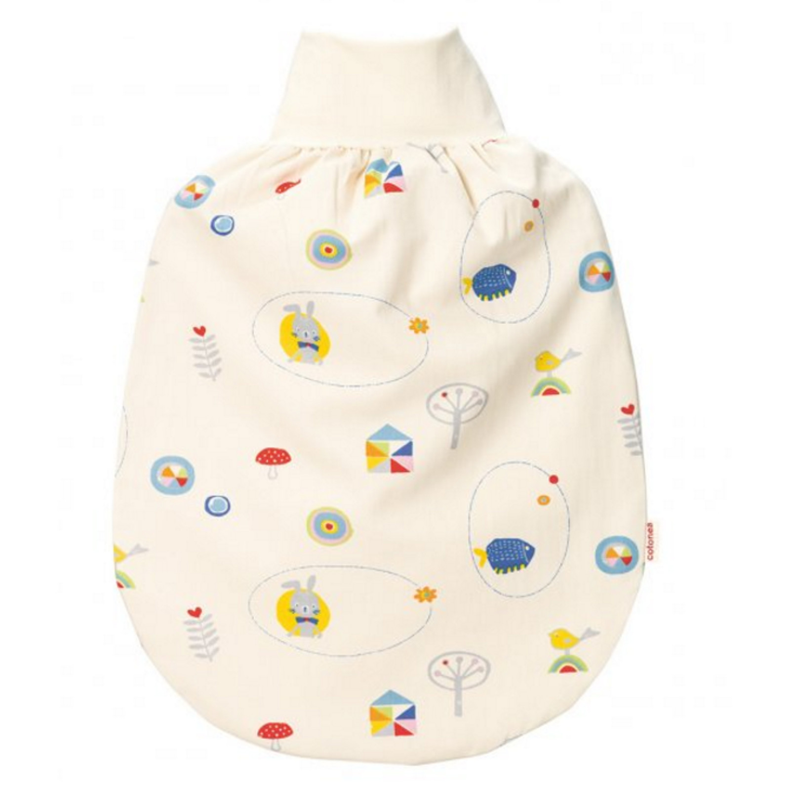 Cotonea Bio-Baumwolle Strampelsack mit Plüschfutter Design Meister Hase