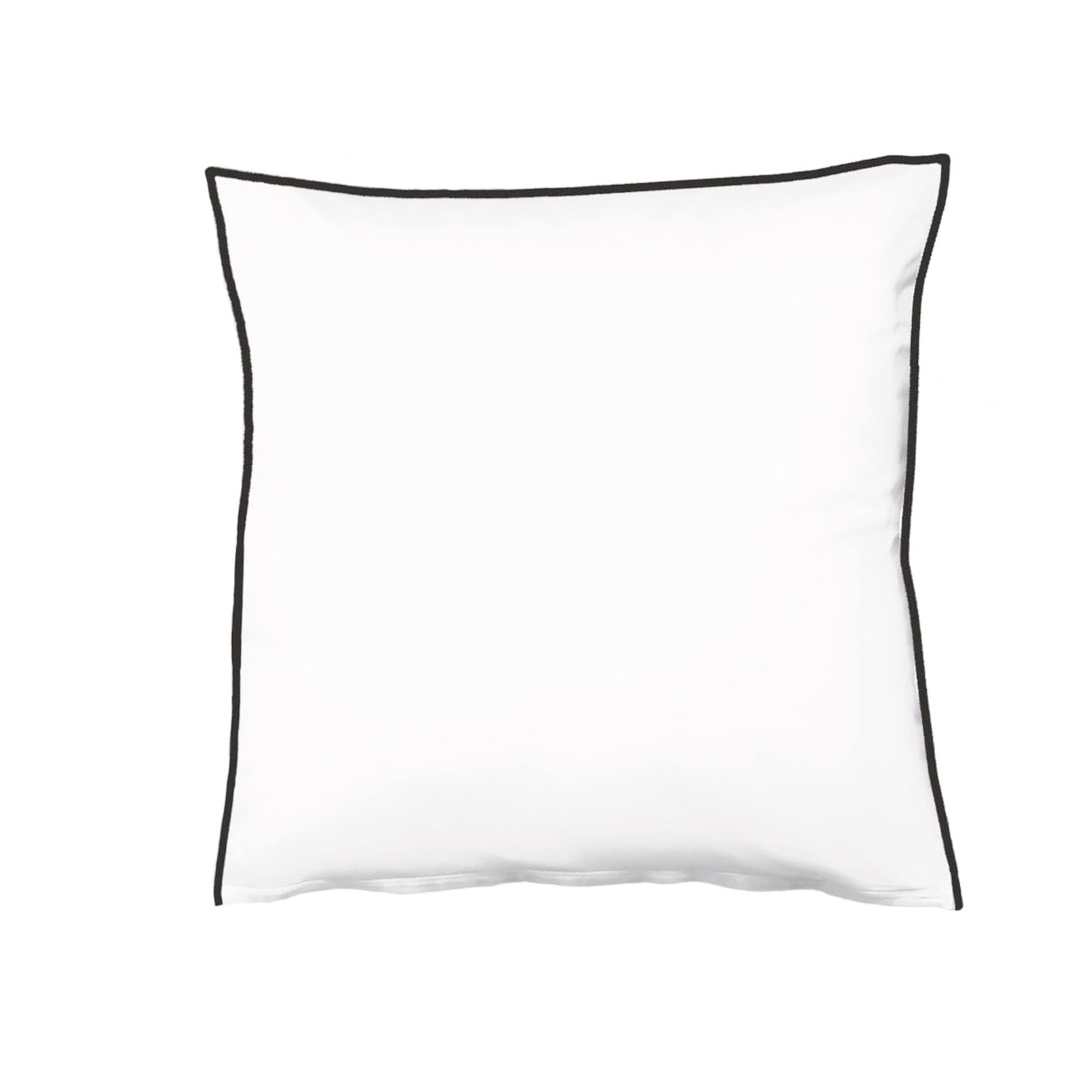 Fleuresse Black Premium Schweizer Satin Bettwäsche mit 3 seitiger Paspel, Uni weiß