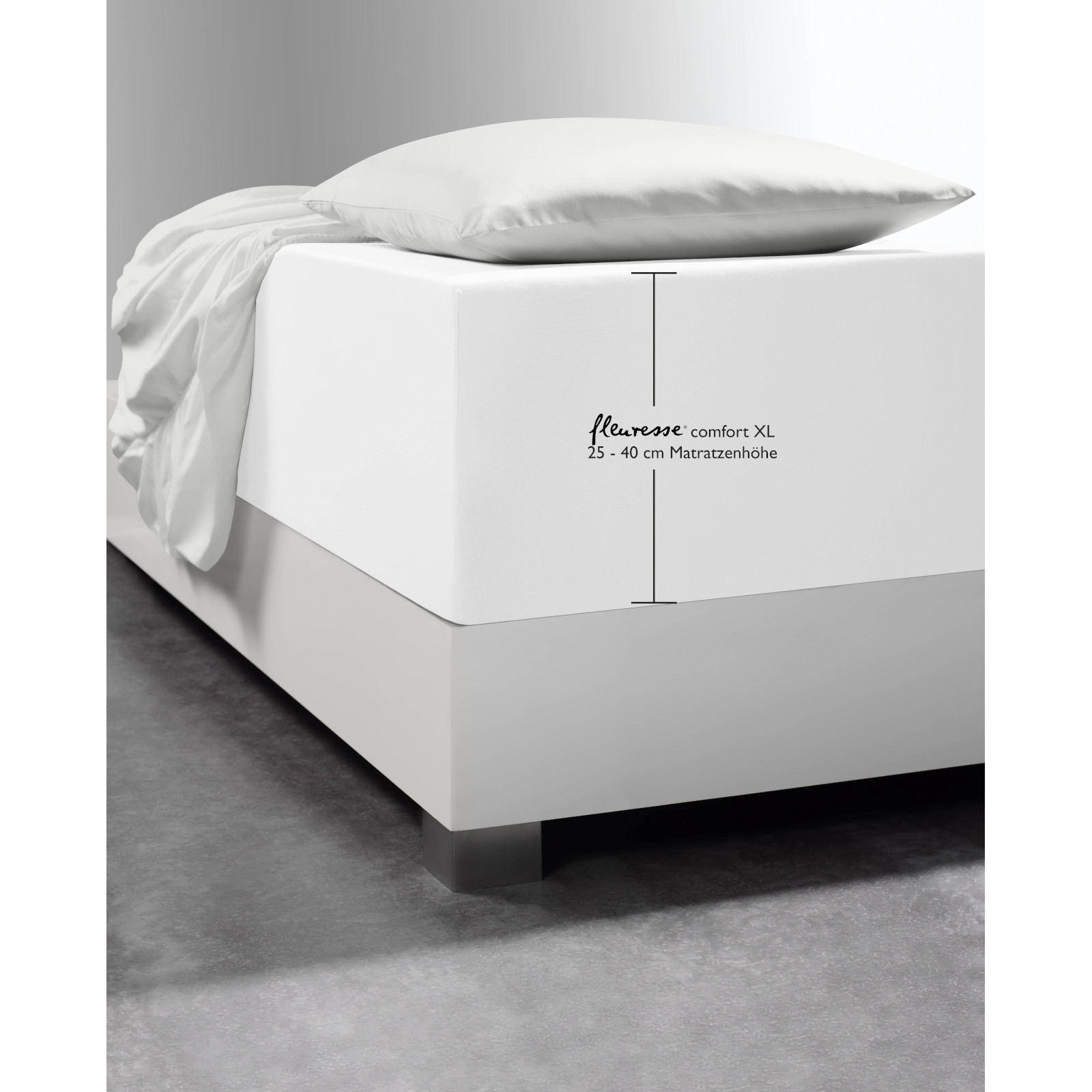 Fleuresse Boxspring- und Wasserbetten Jersey-Spannlaken comfort XL weiß 1000