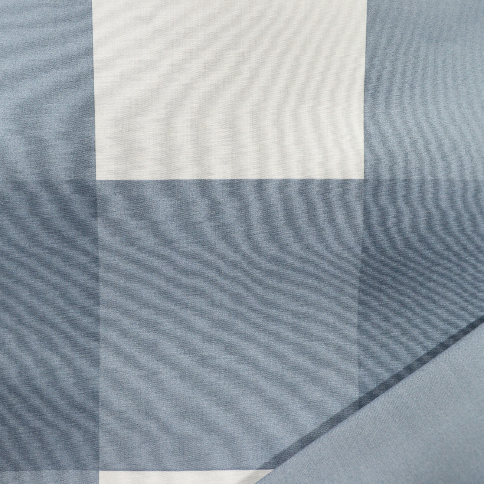 Hahn Haustextilien Perkal Bettwäsche blau karo Größe 200x200 cm