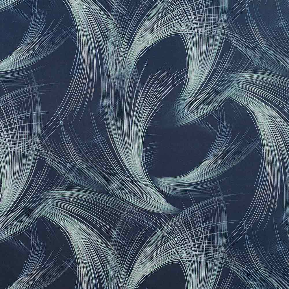 Estella Mako-Satin-Bettwäsche Lino, Größe 135x200+80x80 cm+40x80 cm Kissenbezug, navy