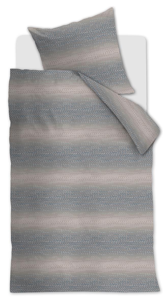 Beddinghouse Mako-Satin Bettwäsche Vik Blue Grey 155 x 220 cm