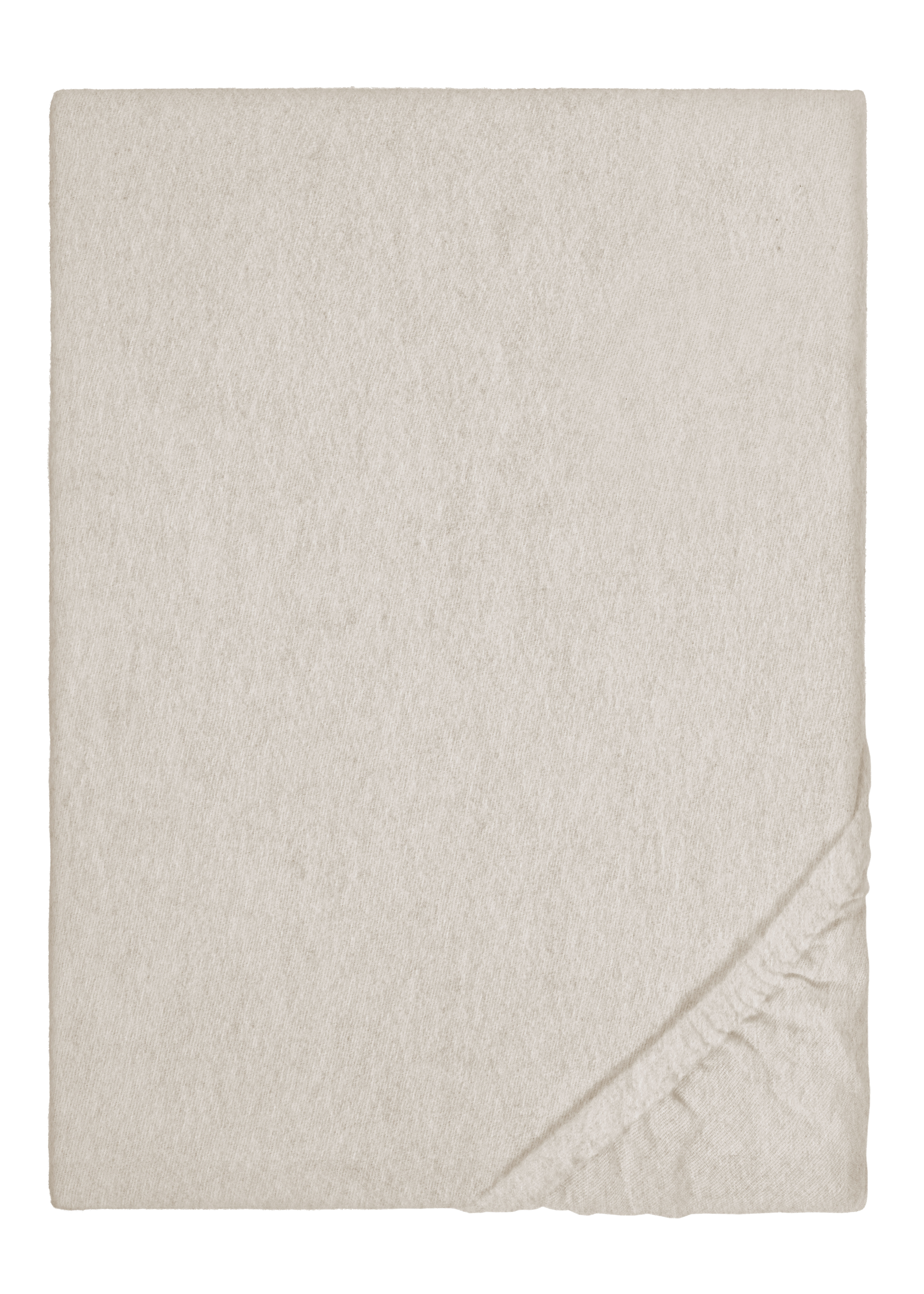 Biberna Spannbetttuch kitt 90x190 cm - 100x200 cm, Biber Melange uni