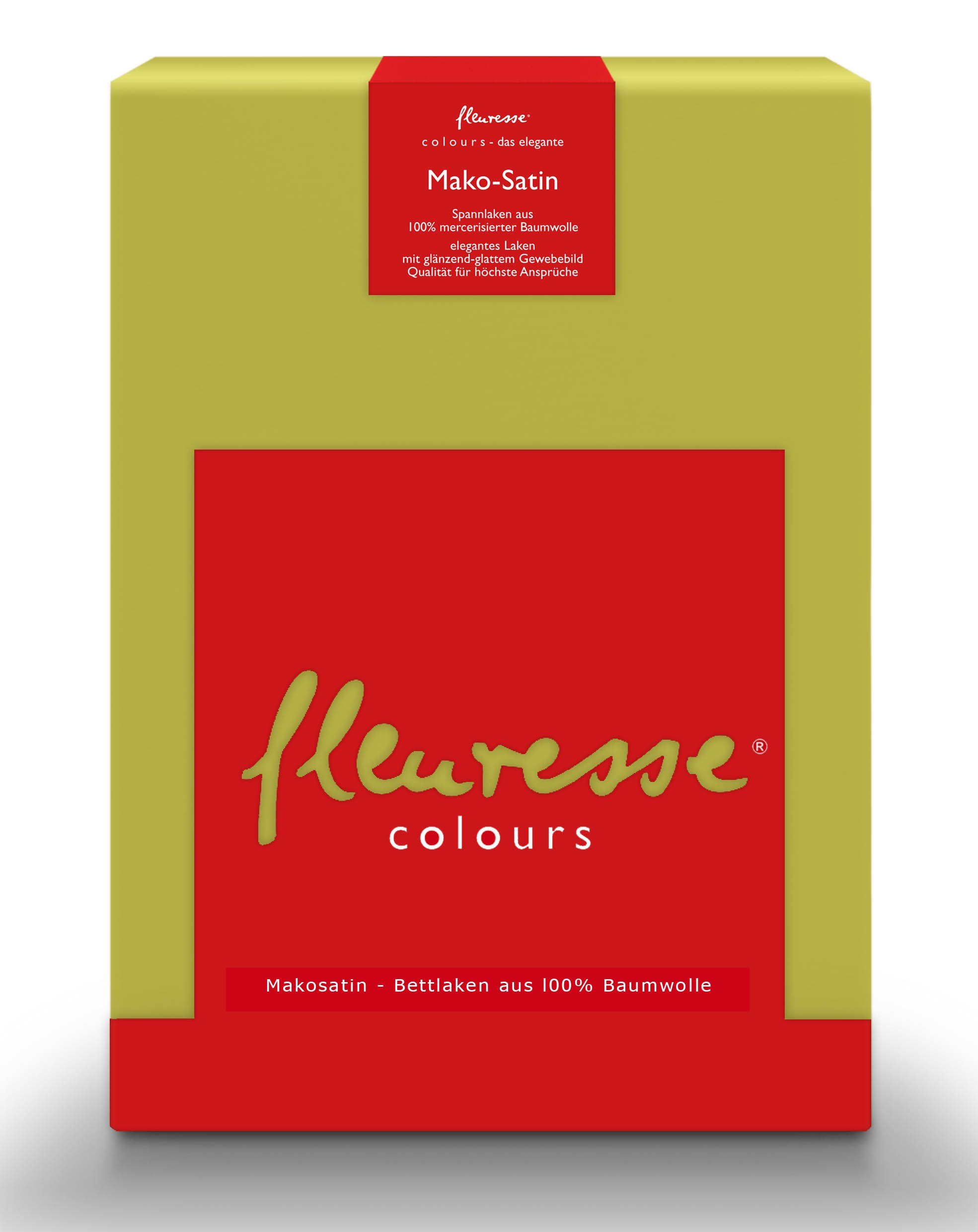 Fleuresse Mako-Satin-Spannlaken Colours, oliv
