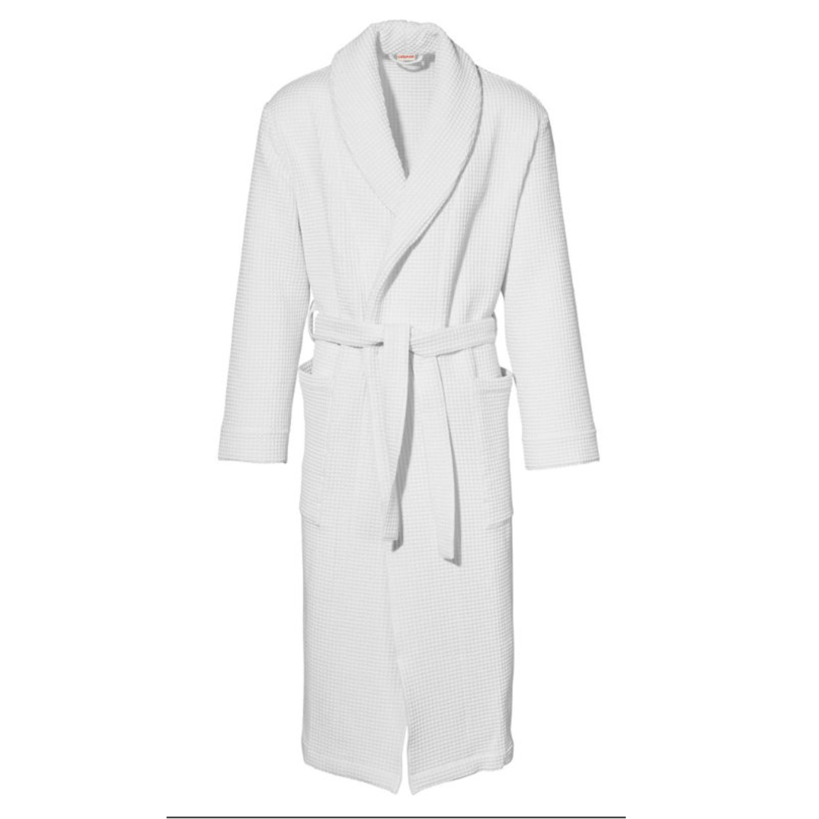 Cotonea Bio Waffelpikee Bademantel Morgenmantel Farbe weiß ohne optischen Aufheller