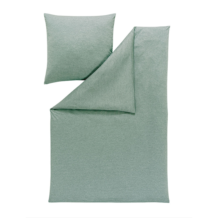 Estella Takoma mint 135x200 cm, Mako-Interlock-Jersey-Bettwäsche