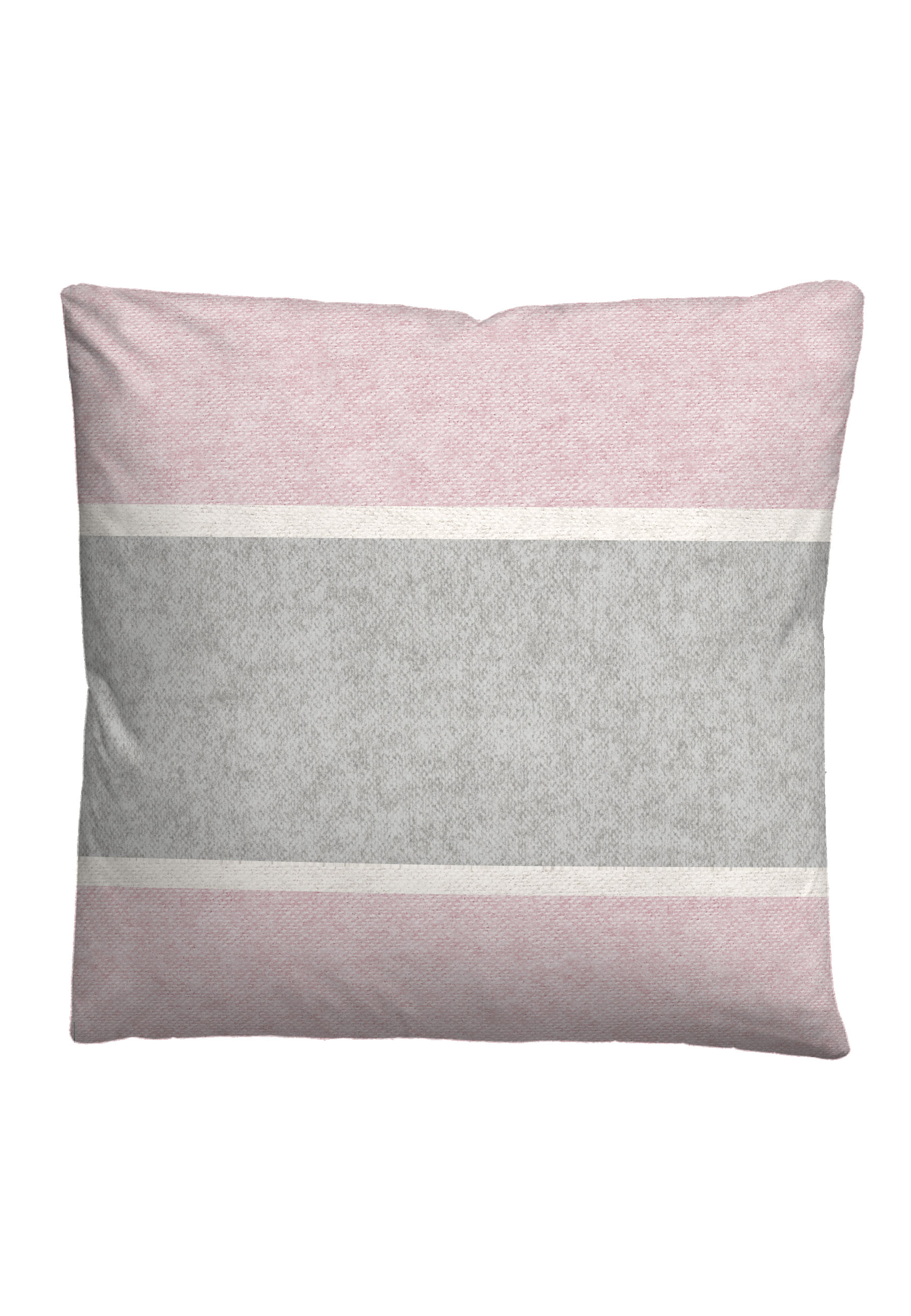Biberna Melange Flanell-Wendebettwäsche, Größe 1x 135x200 cm + 1x 80x80 cm, rosé