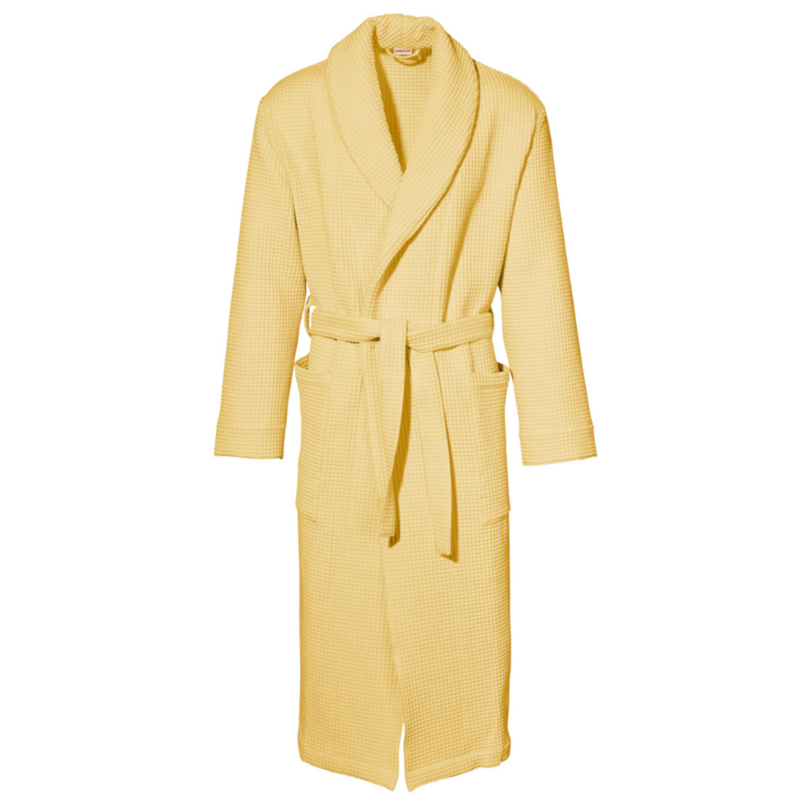 Cotonea Bio Waffelpikee Bademantel Morgenmantel Farbe vanille  Größe M