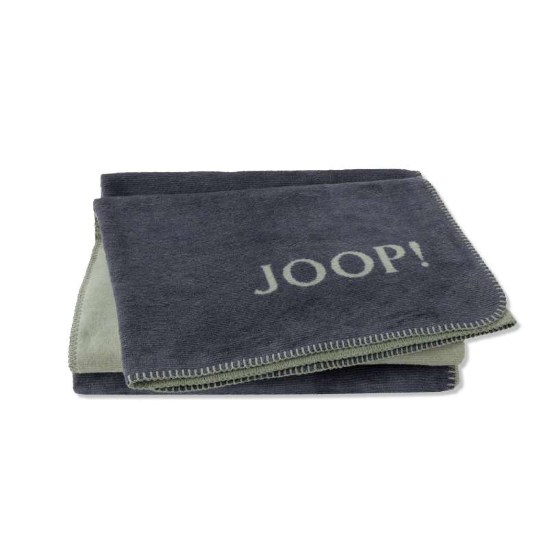 JOOP Wohndecke Melange Doubleface Größe 150x200 cm Navy Olive