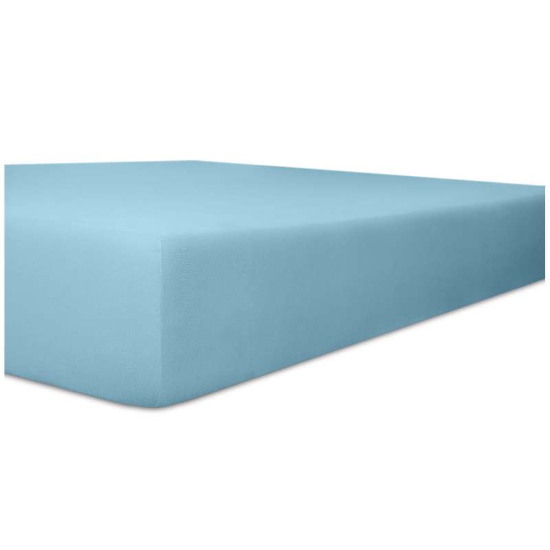 Kneer Vario-Stretch Spannbetttuch one für Topper 4-12 cm Höhe Qualität 22 Farbe blau