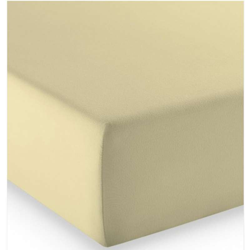 Fleuresse Mako-Jersey-Spannlaken comfort 180 x 200 cm Farbe beige 2043